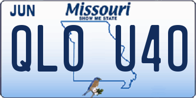 MO license plate QL0U4O