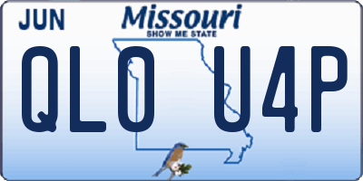 MO license plate QL0U4P