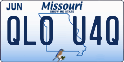 MO license plate QL0U4Q