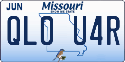 MO license plate QL0U4R