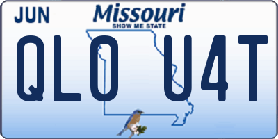 MO license plate QL0U4T