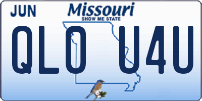 MO license plate QL0U4U