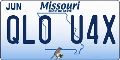 MO license plate QL0U4X
