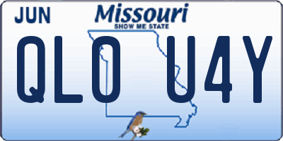 MO license plate QL0U4Y