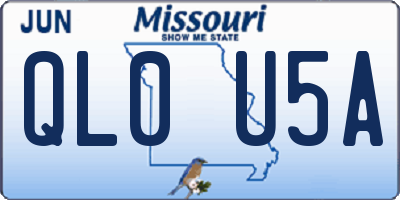 MO license plate QL0U5A