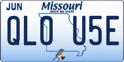 MO license plate QL0U5E