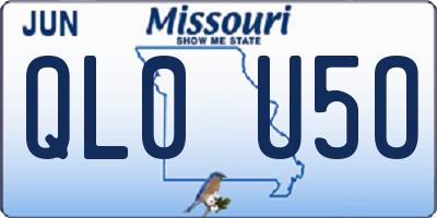 MO license plate QL0U5O