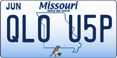 MO license plate QL0U5P