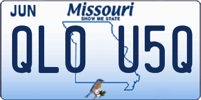 MO license plate QL0U5Q