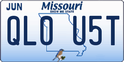 MO license plate QL0U5T