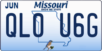MO license plate QL0U6G