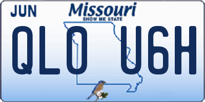 MO license plate QL0U6H
