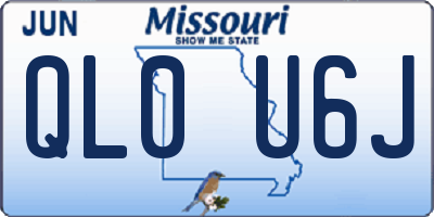 MO license plate QL0U6J