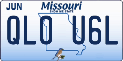 MO license plate QL0U6L