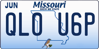 MO license plate QL0U6P