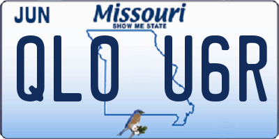 MO license plate QL0U6R