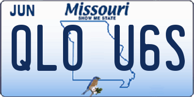 MO license plate QL0U6S