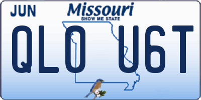 MO license plate QL0U6T