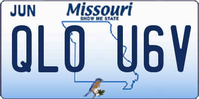 MO license plate QL0U6V