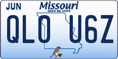 MO license plate QL0U6Z