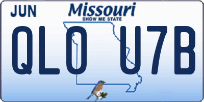 MO license plate QL0U7B