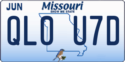 MO license plate QL0U7D