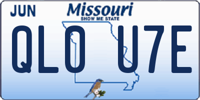MO license plate QL0U7E