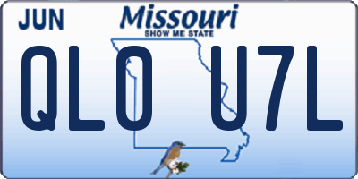 MO license plate QL0U7L