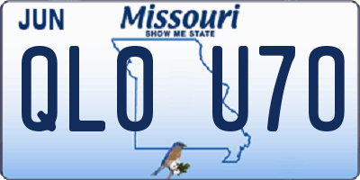 MO license plate QL0U7O