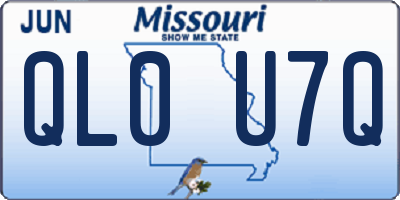 MO license plate QL0U7Q