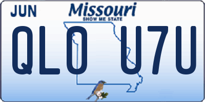 MO license plate QL0U7U