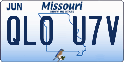 MO license plate QL0U7V