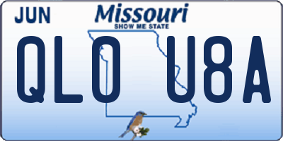 MO license plate QL0U8A