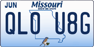 MO license plate QL0U8G