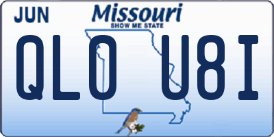MO license plate QL0U8I