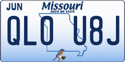 MO license plate QL0U8J
