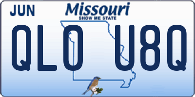 MO license plate QL0U8Q