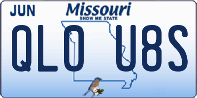 MO license plate QL0U8S