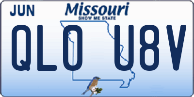 MO license plate QL0U8V