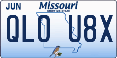 MO license plate QL0U8X