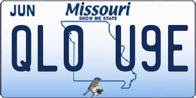 MO license plate QL0U9E