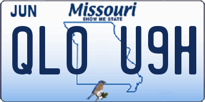 MO license plate QL0U9H