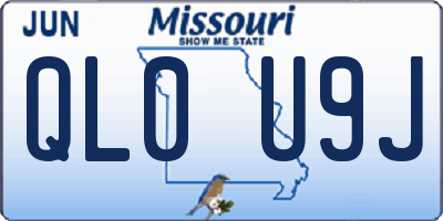 MO license plate QL0U9J