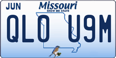 MO license plate QL0U9M