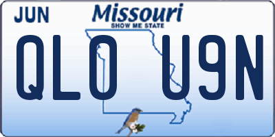 MO license plate QL0U9N