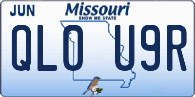 MO license plate QL0U9R