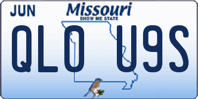 MO license plate QL0U9S