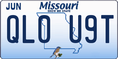 MO license plate QL0U9T