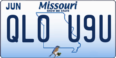 MO license plate QL0U9U