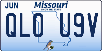 MO license plate QL0U9V